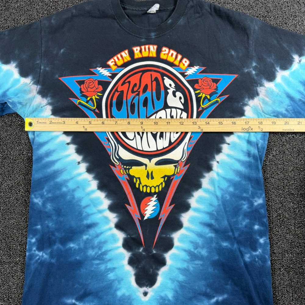 Dead & Company Fun Run 2019 Tour Tie Dye T-Shirt Mens Medium Blue Graphic - Picture 6 of 7